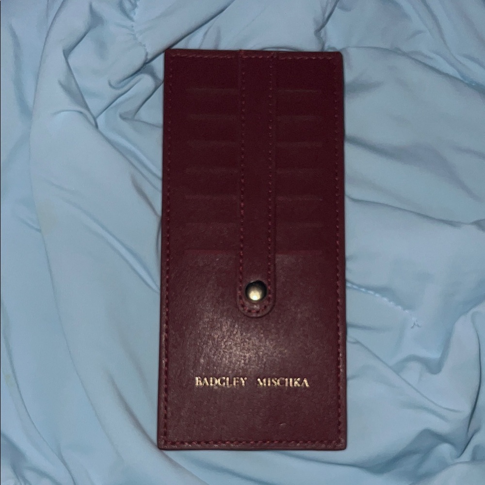 Badgley Mischka Deep Red Card Holder